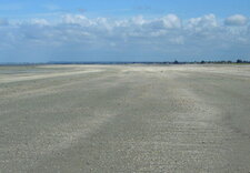Grève de sable coquillier