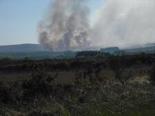 Incendie dans les monts d