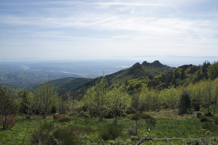 Les 3 dents et la Vallée du Rhône vues depuis le Pilat